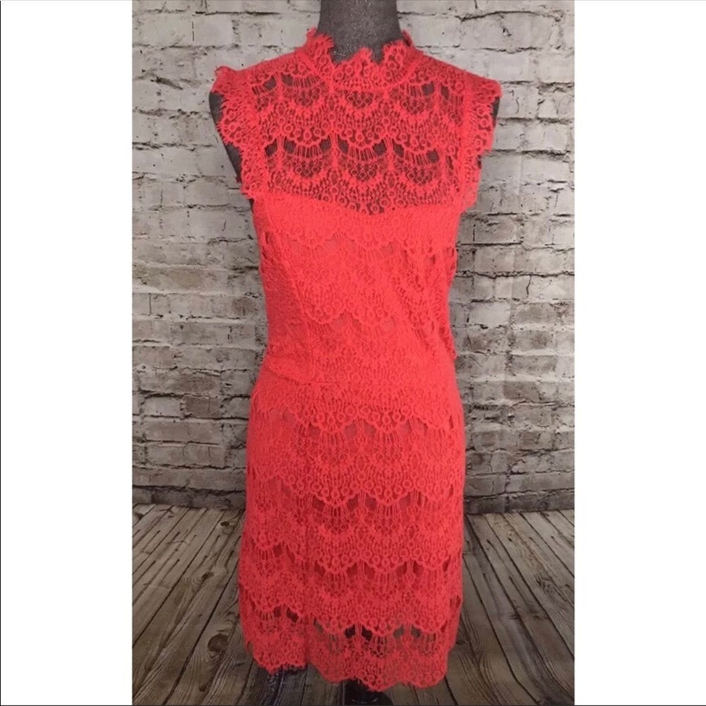 Free People coral open back dress